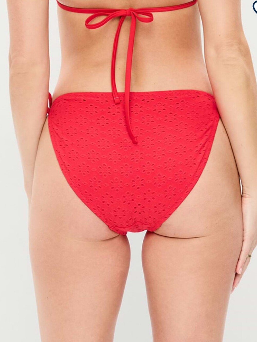 Old Navy Red Tie-Side Eyelet Bikini Bottom NWT - Picture 4 of 5
